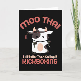 Funny Muay Thai T Shirt - Kickboxing Shirt Long Sl Card