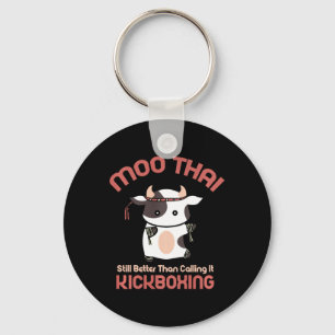 Funny Muay Thai T Shirt - Kickboxing Shirt Long Sl Key Ring