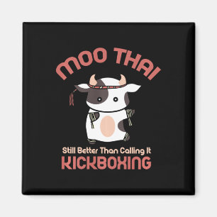 Funny Muay Thai T Shirt - Kickboxing Shirt Long Sl Magnet