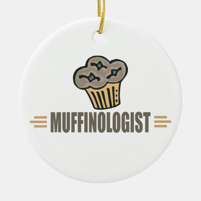 Funny Muffin Ceramic Ornament (Front)