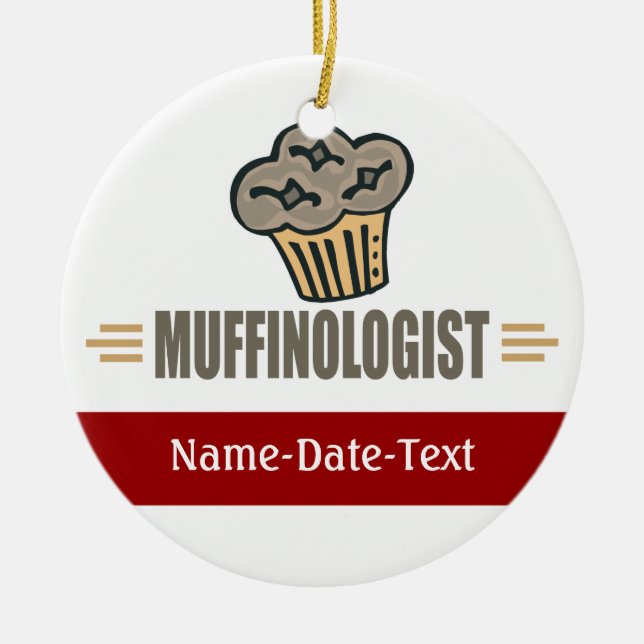 Funny Muffin Ceramic Ornament (Front)