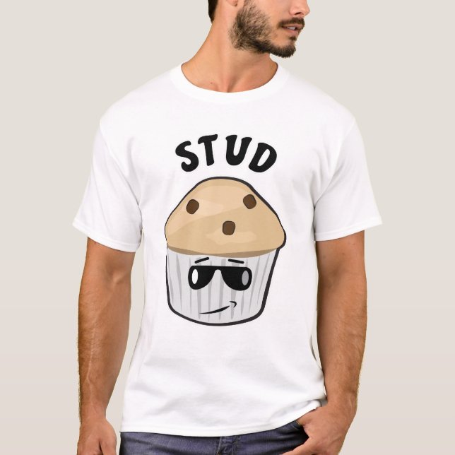 Funny Muffin Design T-Shirt (Front)