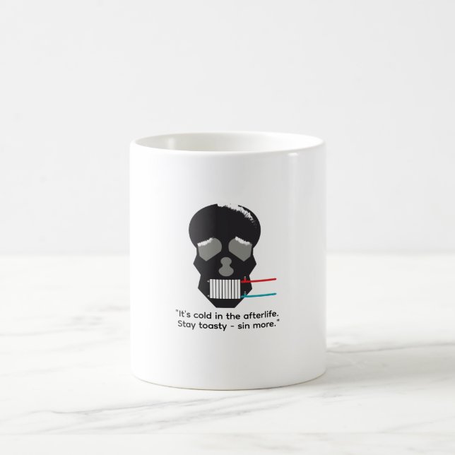 Funny mug about afterlife, humorous mugs (Center)