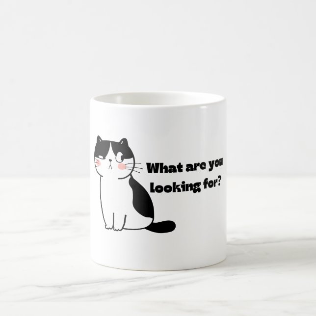 Funny Mug: Cute Cat Coffee Mug (Center)
