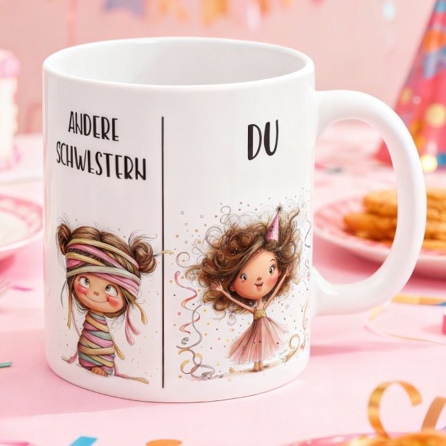 Funny Mug for Sisters in German (funny mug other sisters)