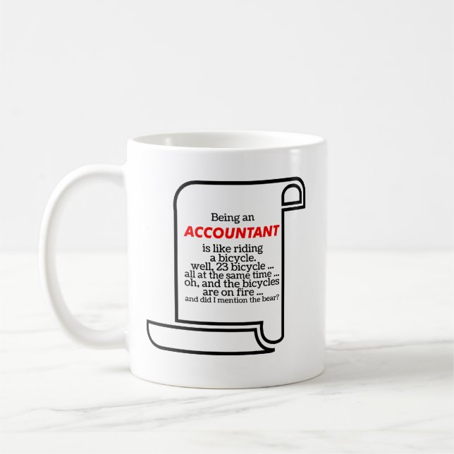 Funny Mug Rolls Of Paper Being An Accountant (Left)