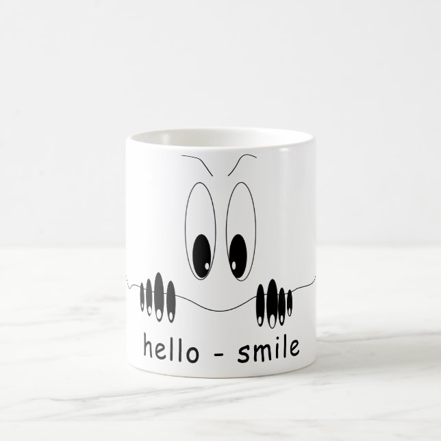 Funny Mug with Curiosity Eyes - Smile (Center)