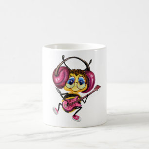 Funny Mug with Guitar Player Bee