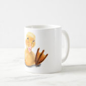 Funny Mug with Happy Yellow Duck - Smile  (Front Right)