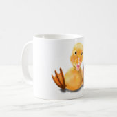 Funny Mug with Happy Yellow Duck - Smile  (Front Left)