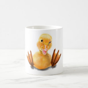 Funny Mug with Happy Yellow Duck - Smile 