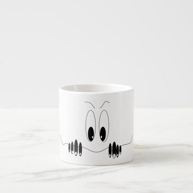Funny Mug with Playful Eyes - Espresso Cup (Front)