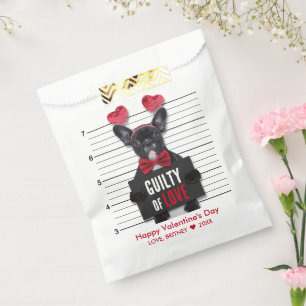Funny Mugshot Guilty Love Dog Valentine's Day Favour Bag