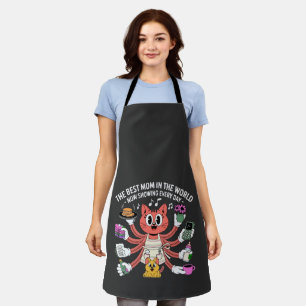 Funny Multi-Tasking Cat Mum The Best Mum Apron
