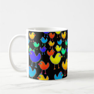 Funny Multicolored Birds  Coffee Mug