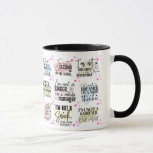 Funny Multiple Sayings/ Quotes Mug