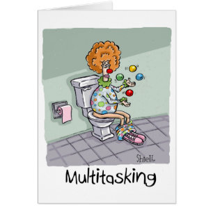 Funny Multitasking Clown Cards and Gifts