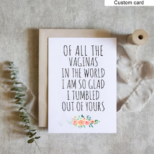 Funny Mum Birthday Card From Daughter Floral Print