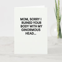 Funny Mum Body Apology Card