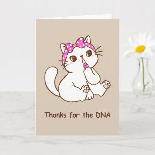 Funny Mum Card Thanks for the DNA Cute Cat
