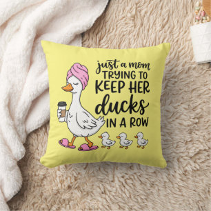 Funny Mum ducks word art Cushion