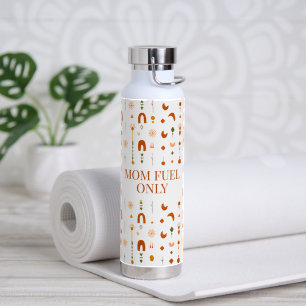 Funny Mum Fuel Only Boho Water Bottle Gift