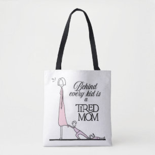 Funny Mum Giftful Quote – Tired Mum Life Tote Bag