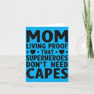 Funny Mum Hero Mothers Day Quote Cute Mum Birthday Card