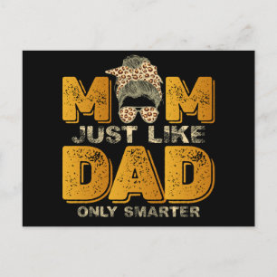 Funny Mum Just Like Dad Only Smarter Vintage Postcard