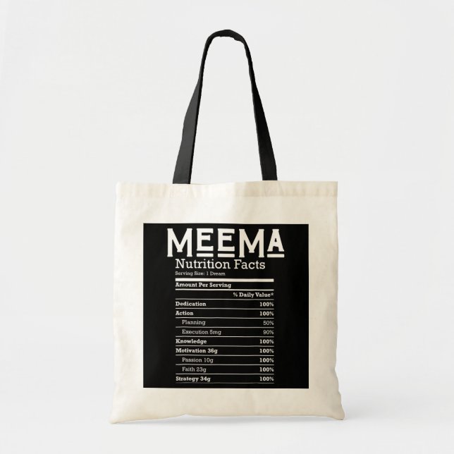 Funny Mum Meema Mother's Day Grandma Nana Tote Bag (Front)