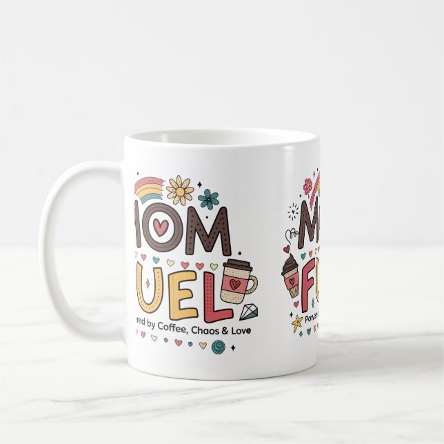 Funny Mum Mug – “Mum Fuel” Coffee Cup (Left)