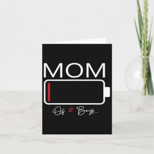 Funny Mum Of 2 Boys From Son Mothers Day Birthday  Card