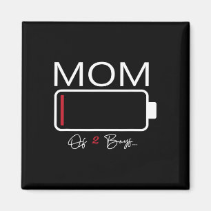 Funny Mum Of 2 Boys From Son Mothers Day Birthday Magnet
