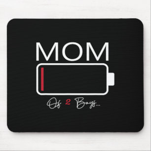 Funny Mum Of 2 Boys From Son Mothers Day Birthday Mouse Pad