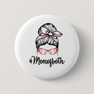 Funny Mum of Both Baseball Mum Softball Mum 6 Cm Round Badge