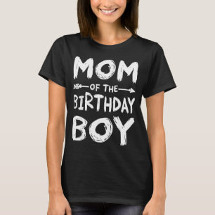 Funny mum of the birthday boy matching family T-Shirt