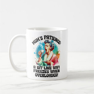 Funny Mum Patience Mug Retro Coffee Humor