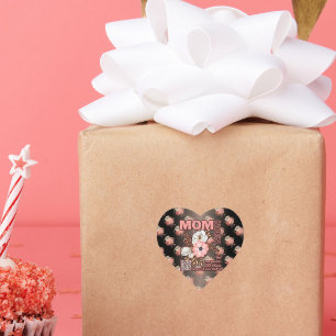 Funny Mum Quote All Over Print Heart Sticker