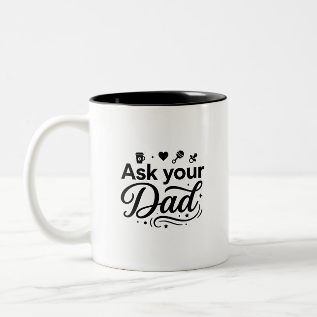 Funny Mum Quotes 2-Tone Mug (Left)