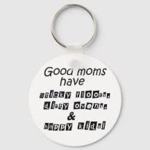 Funny mum quotes gifts parenting humour keychains