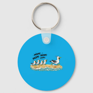 Funny Mum Seagulls Mothers Day Humour Ocean Beach Key Ring