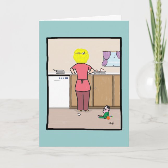 Funny Mum -The Jig Is Up Card (Front)