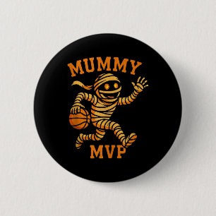 Funny Mummy Basketball Halloween Design Mvp Monste 6 Cm Round Badge