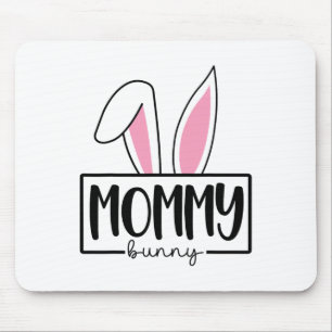 Funny Mummy Bunny Happy Easter Family Matching Mouse Pad