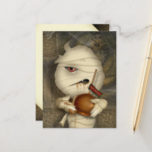 Funny Mummy Halloween Costume Postcard