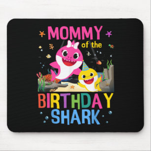 Funny Mummy Of The Birthday Family Shark Kids Birt Mouse Pad