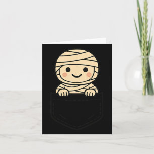 Funny Mummy Pocket Pal Cute Mummy Halloween Monste Card