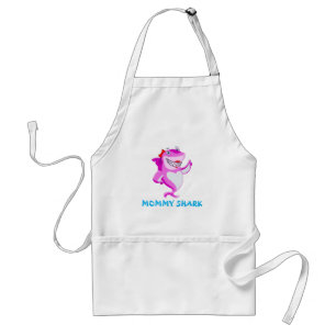 Funny Mummy Shark Template Standard Apron