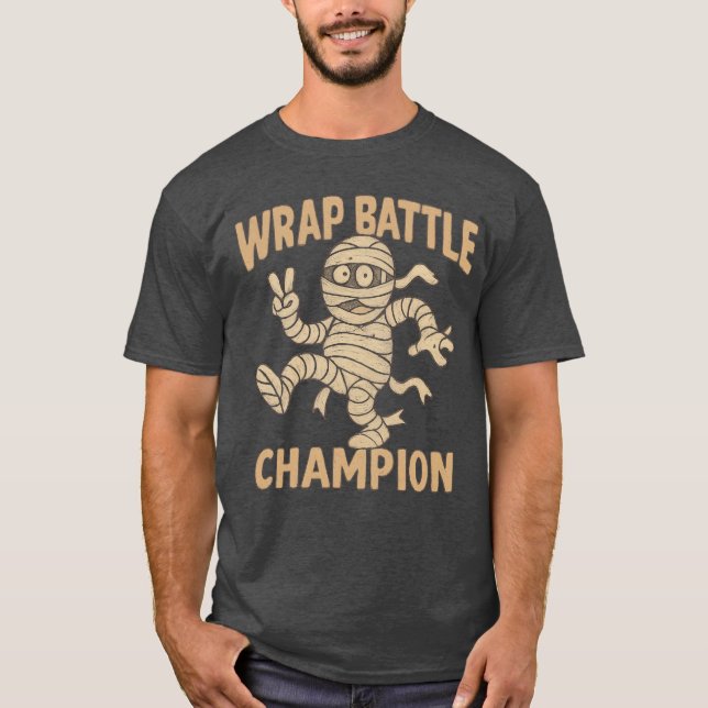 Funny Mummy Wrap Battle Champion T-Shirt (Front)
