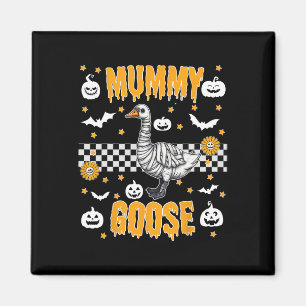 Funny Mummy Wrapped Goose Spooky Halloween Costume Magnet